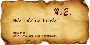 Mérész Ernő névjegykártya